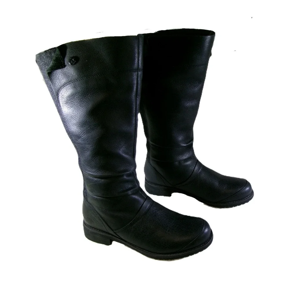 The‎ North Face Womens 8.5 Winter Boots Black Primaloft Insulated Tall Leather